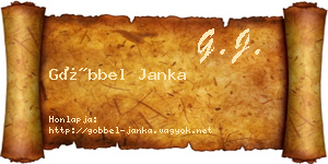 Göbbel Janka névjegykártya